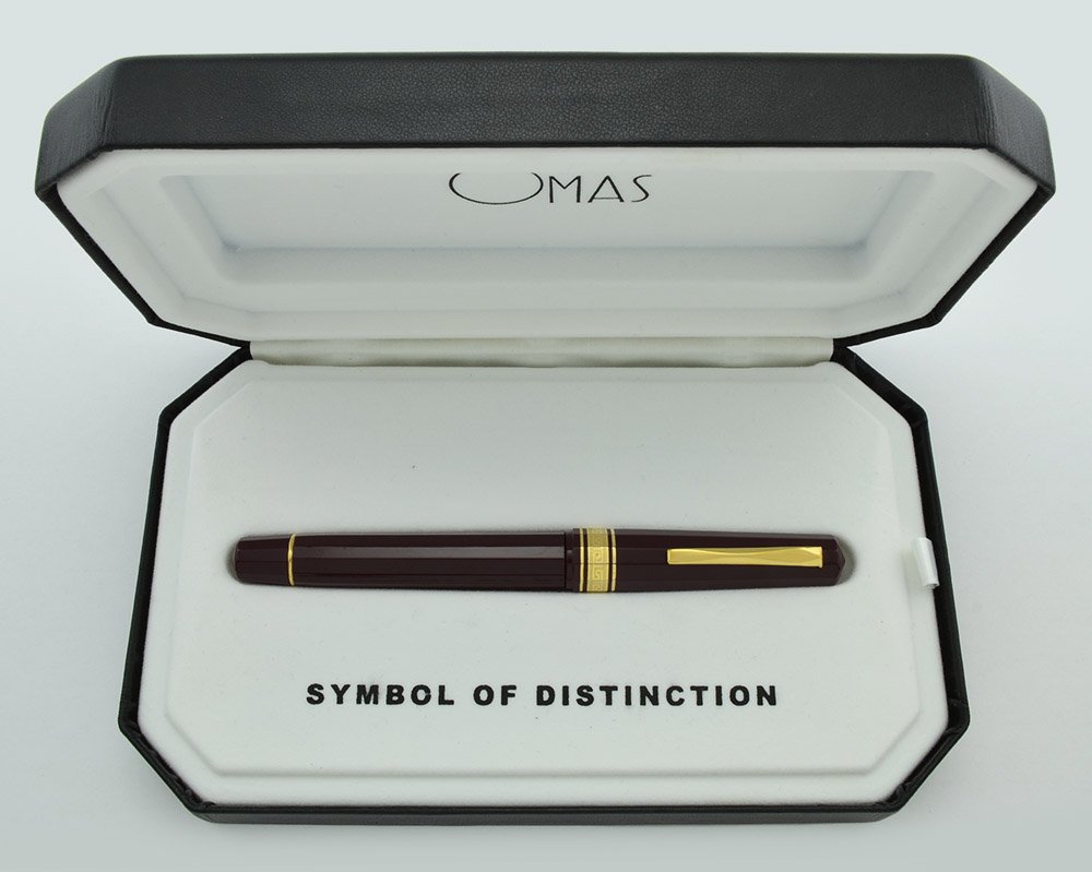 Omas Milord Fountain Pen - Maroon w Gold Trim, 18k Fine Nib (Near Mint in  Box, Works Well) - Peyton Street Pens