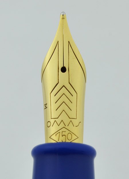 Omas Extra Ogiva Fountain Pen - Mid-size, Electric Blue, Piston Fill,  Medium 18k Nib (Like New in Box, Works Well) - Peyton Street Pens