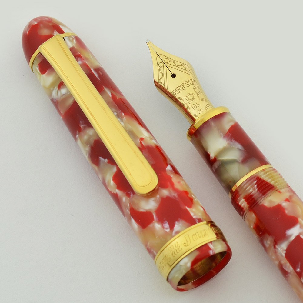 Platinum 3776 Celluloid Fountain Pen Koi, 18k Broad Nib (Near