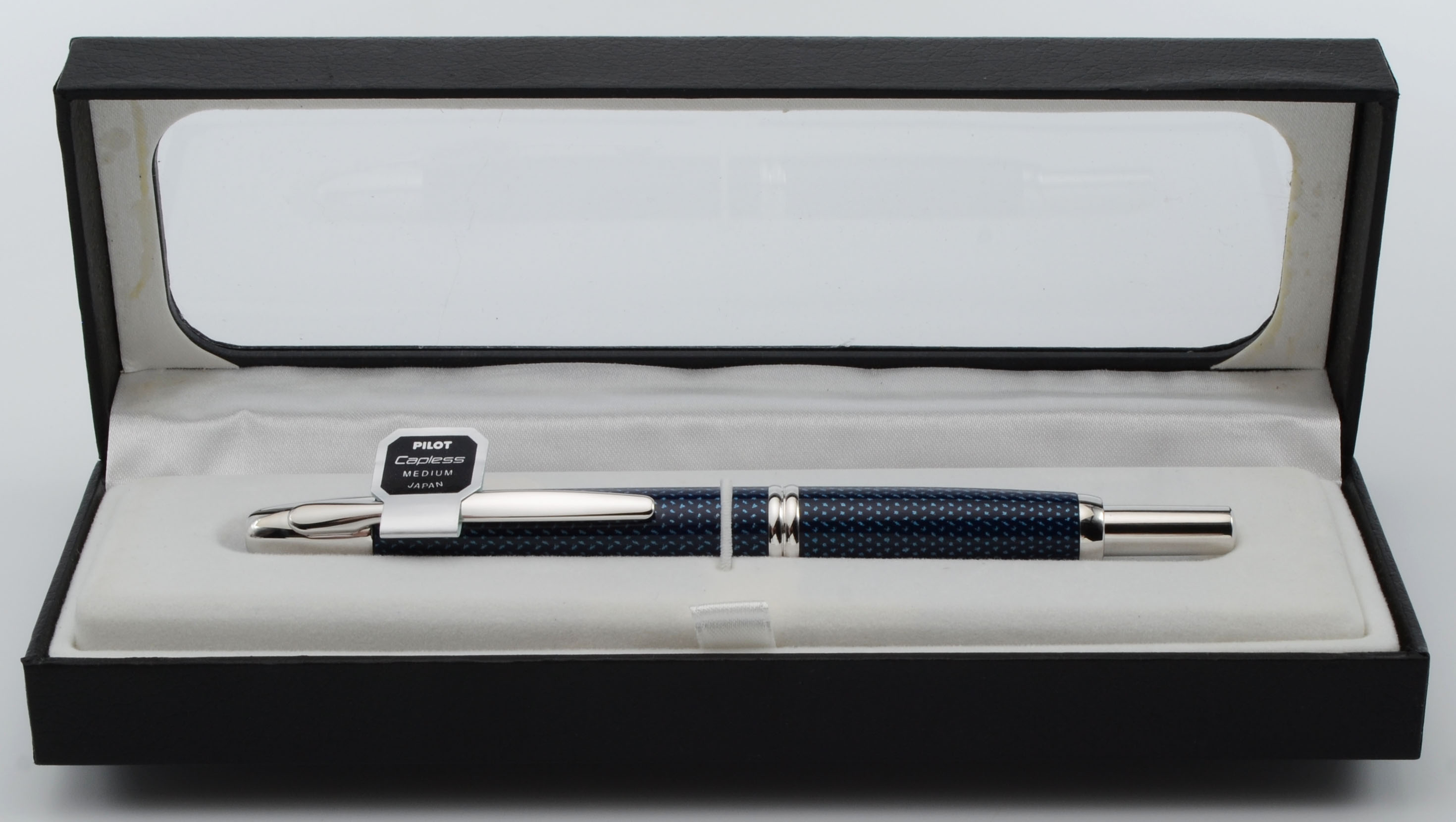 Pilot Vanishing Point Blue Carbonesque Fountain Pen - Medium