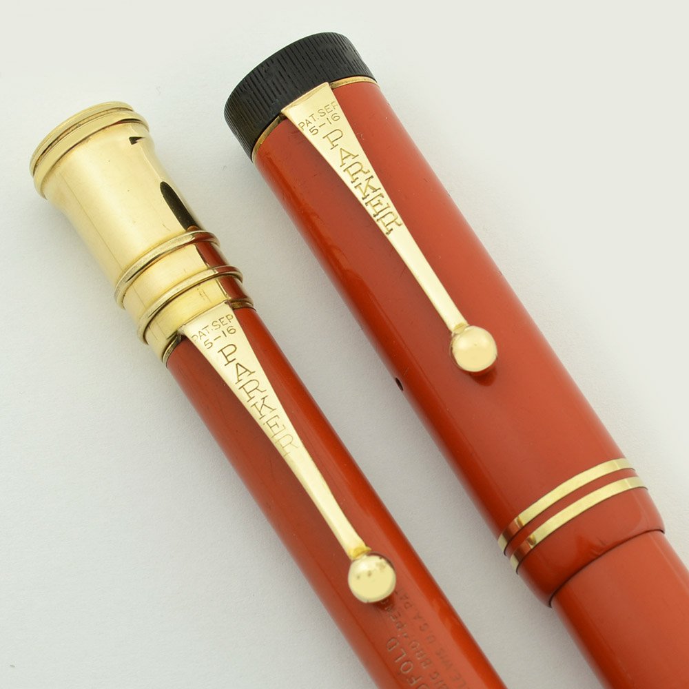 Parker Duofold Senior Fountain Pen Set - Red, Double Band Parker Duofold Senior Fountain Pen Set - Red, Double Band