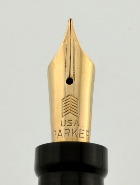 Parker Duofold Junior Fountain Pen - Red, Two Bands, Fine Arrow