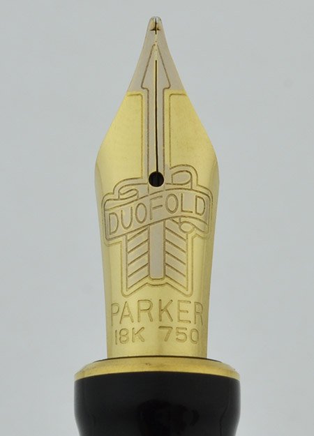 Parker Duofold Centennial - Black and Pearl, Medium 18k