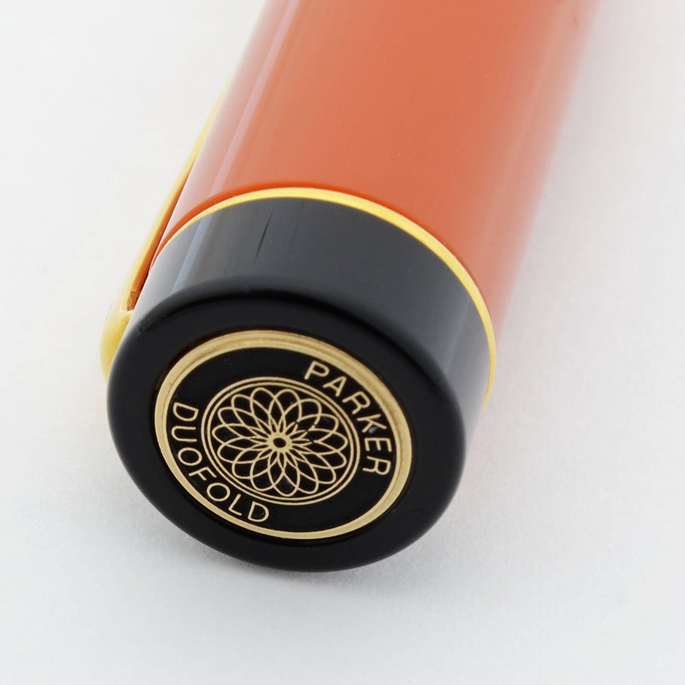 Parker Duofold Centennial Fountain Pen (1990) - Orange, Fine 18k