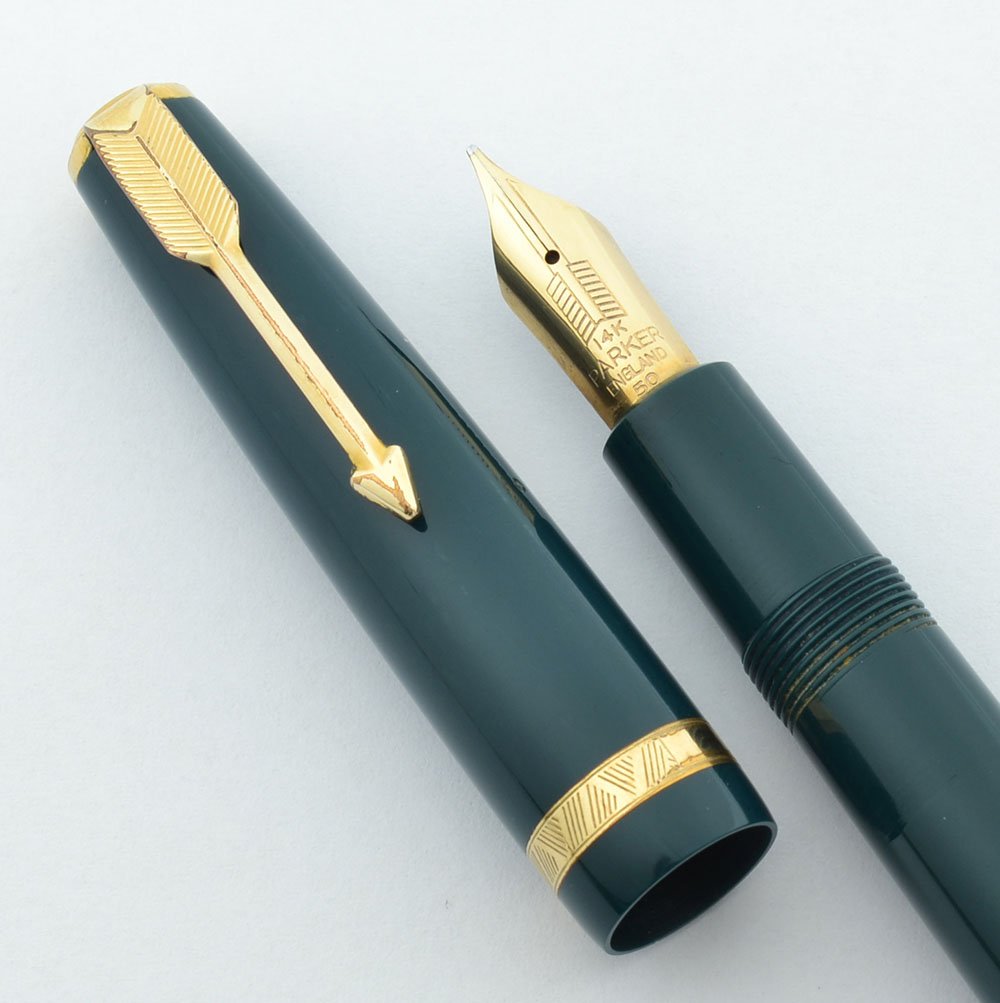 Parker Duofold UK - Maxima Oversize, Green, Aerometric, Medium