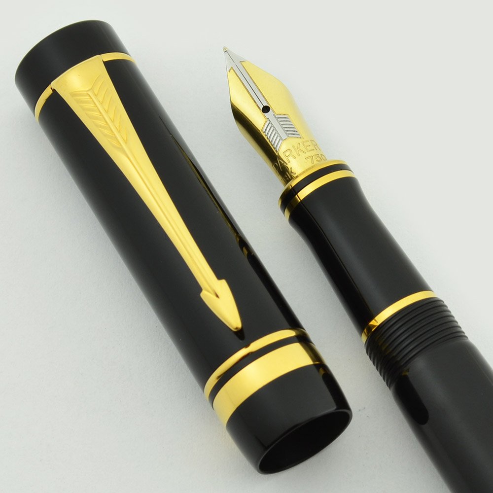Parker Duofold International Fountain Pen (1995) - Black, Extra