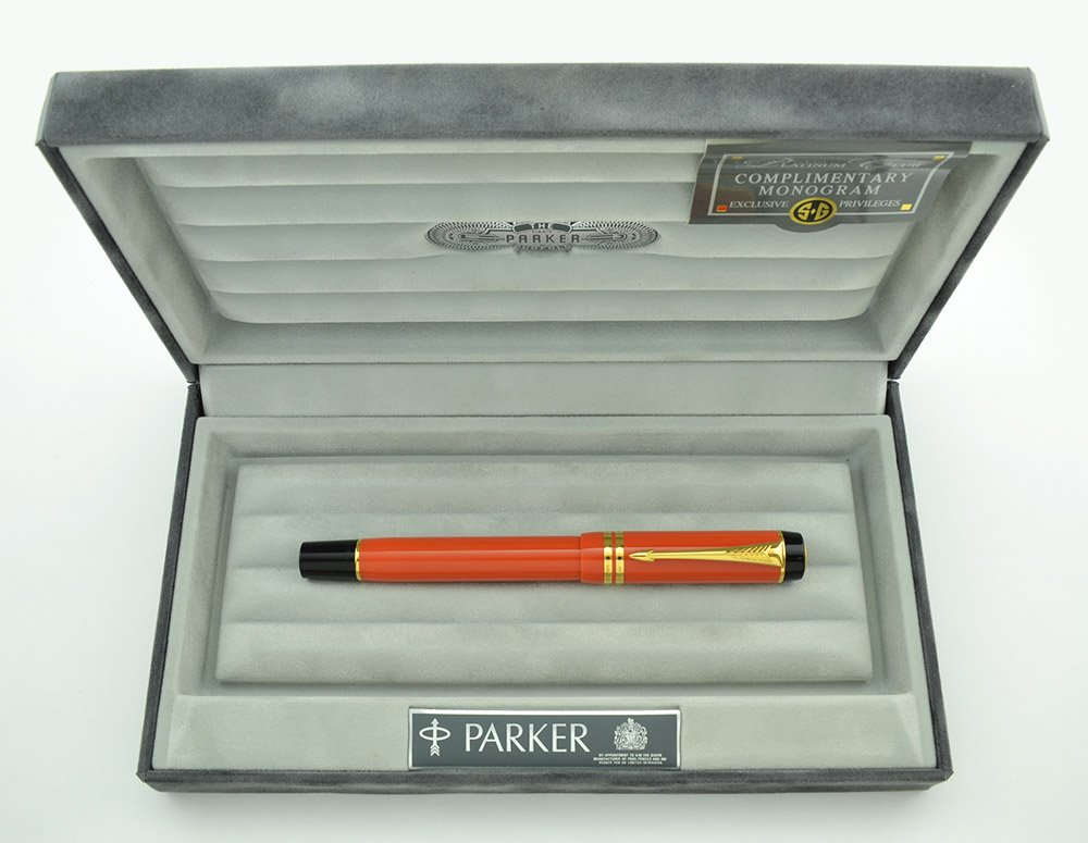 Parker Duofold International Fountain Pen (1998) - Orange, Fine