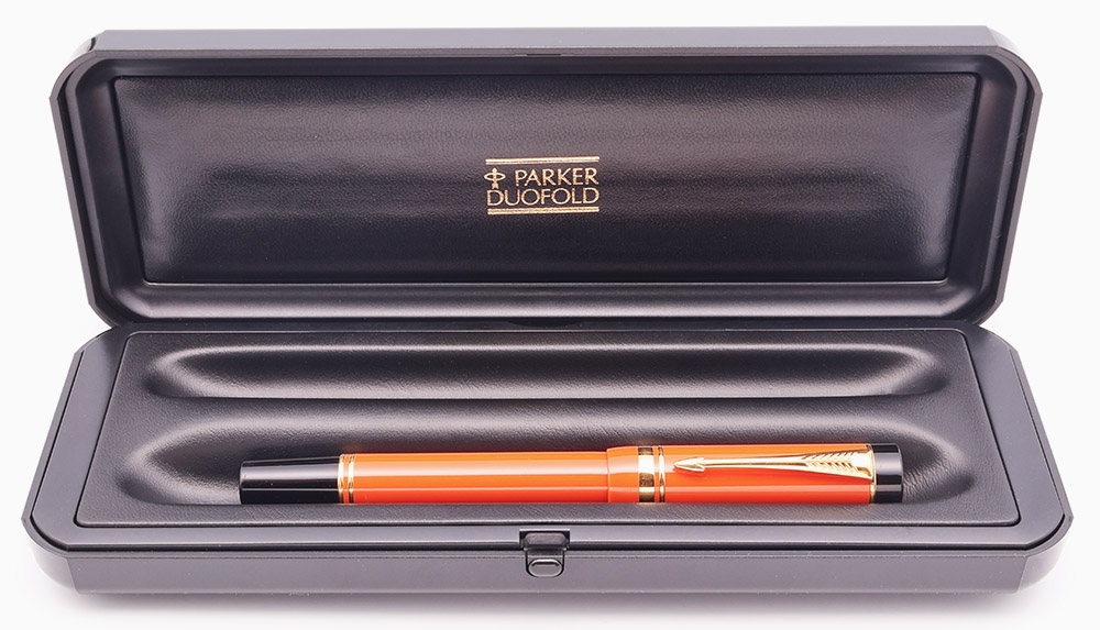 Parker Duofold International Fountain Pen (1990 - Orange w Gold