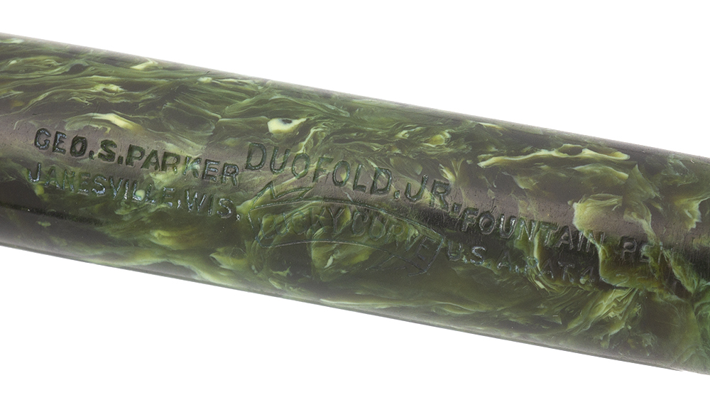 Parker Duofold Junior Fountain Pen (1928-29) - Jade Green w Two Bands ...