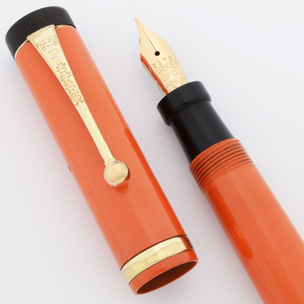 Parker Duofold Junior Fountain Pen (1922) - Red Hard Rubber