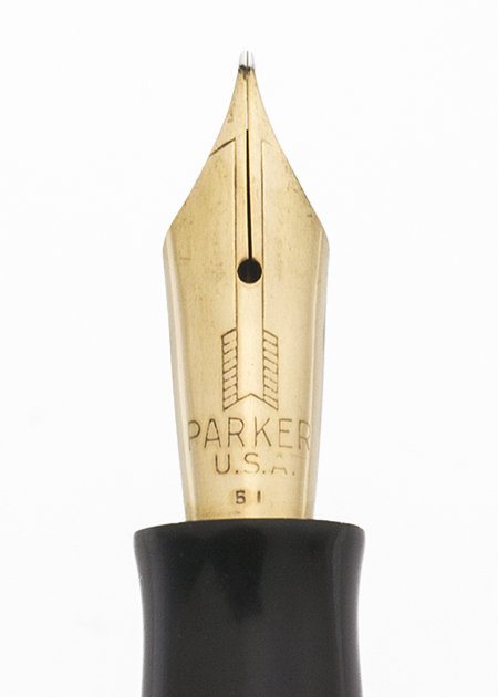 Parker Duofold Junior Fountain Pen - Long Streamlined, Black Permanite ...