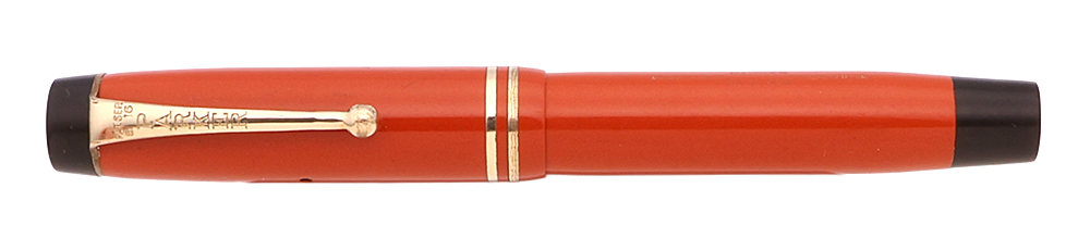 Stylo Plume Parker Duofold Streamline Orange - Taille Junior/Lady Des Années 1930 - Occasion Vintage