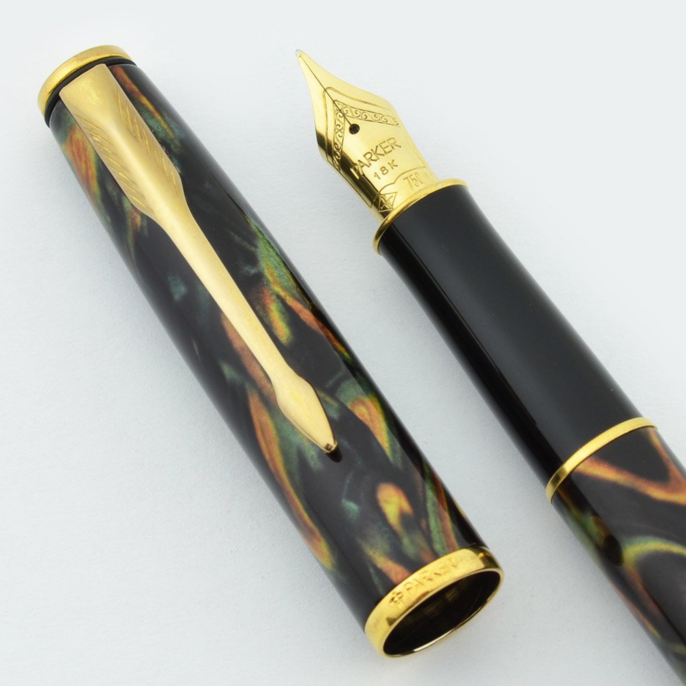 Parker Insignia Fountain Pen - Green Bronze Lacquer, Fine 18k Nib
