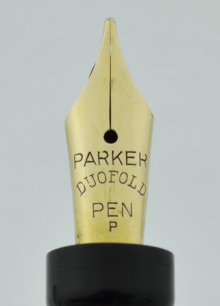 Parker Lady Duofold Deluxe Fountain Pen - Wide Band, Red, Medium