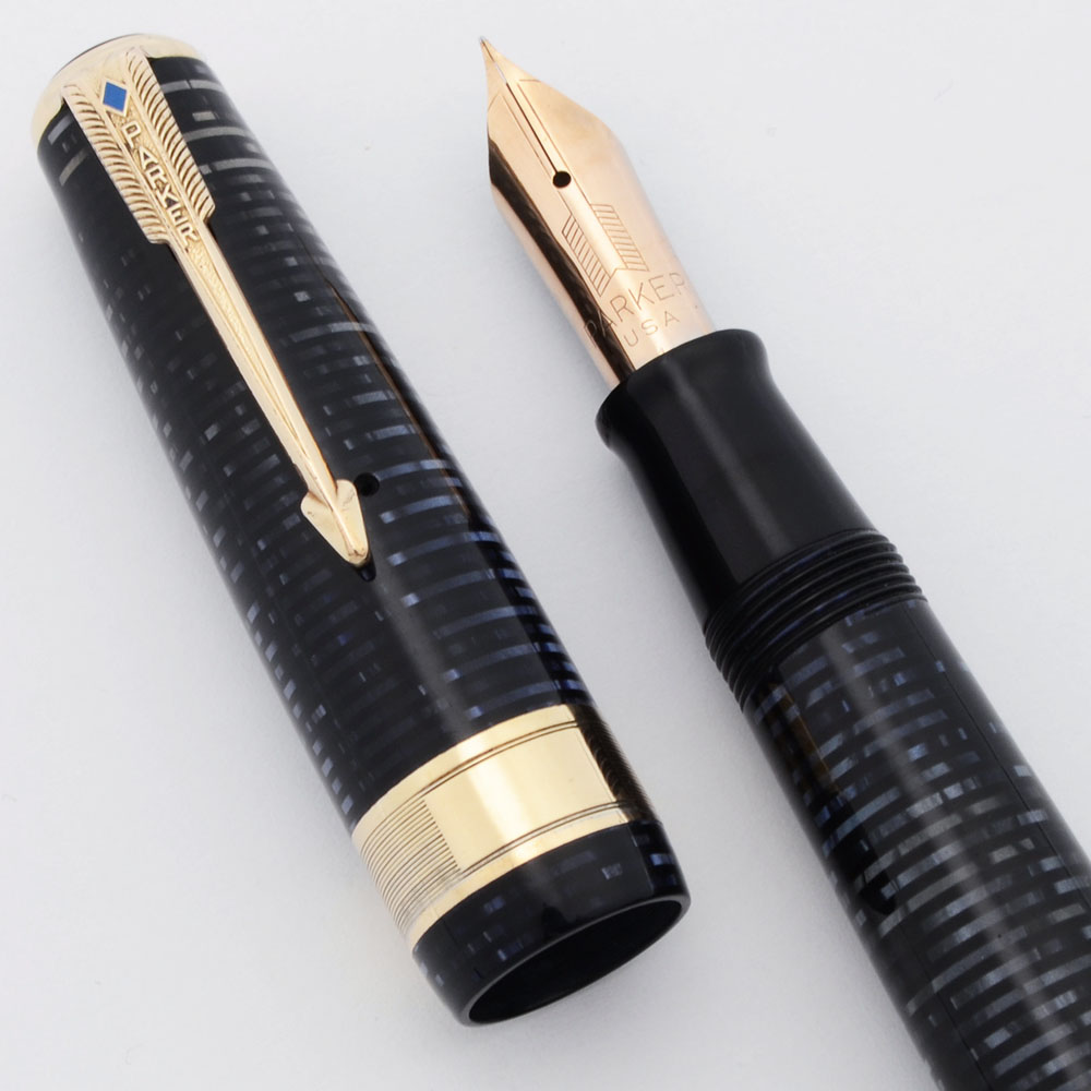 Parker Vacumatic Maxima Fountain Pen (1941) - Azure Pearl