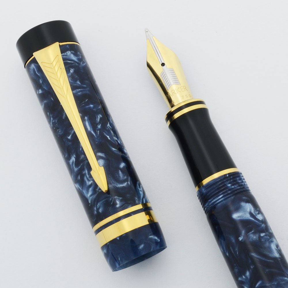 Parker Duofold Centennial Fountain Pen (1988) - Blue Marble, 18k