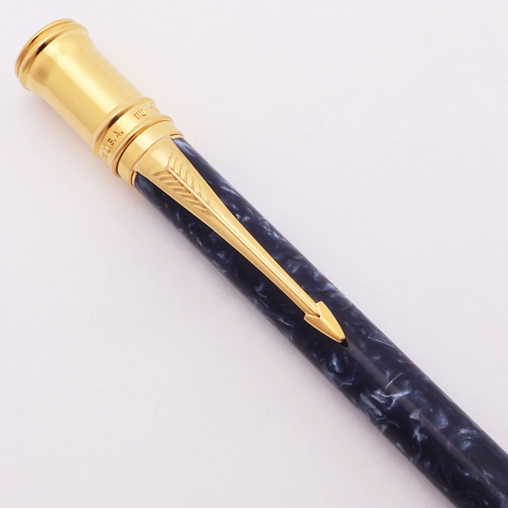 Parker Modern Duofold Ballpoint (1991) - Mark I, Blue Marble (Excellent,  Works Well)