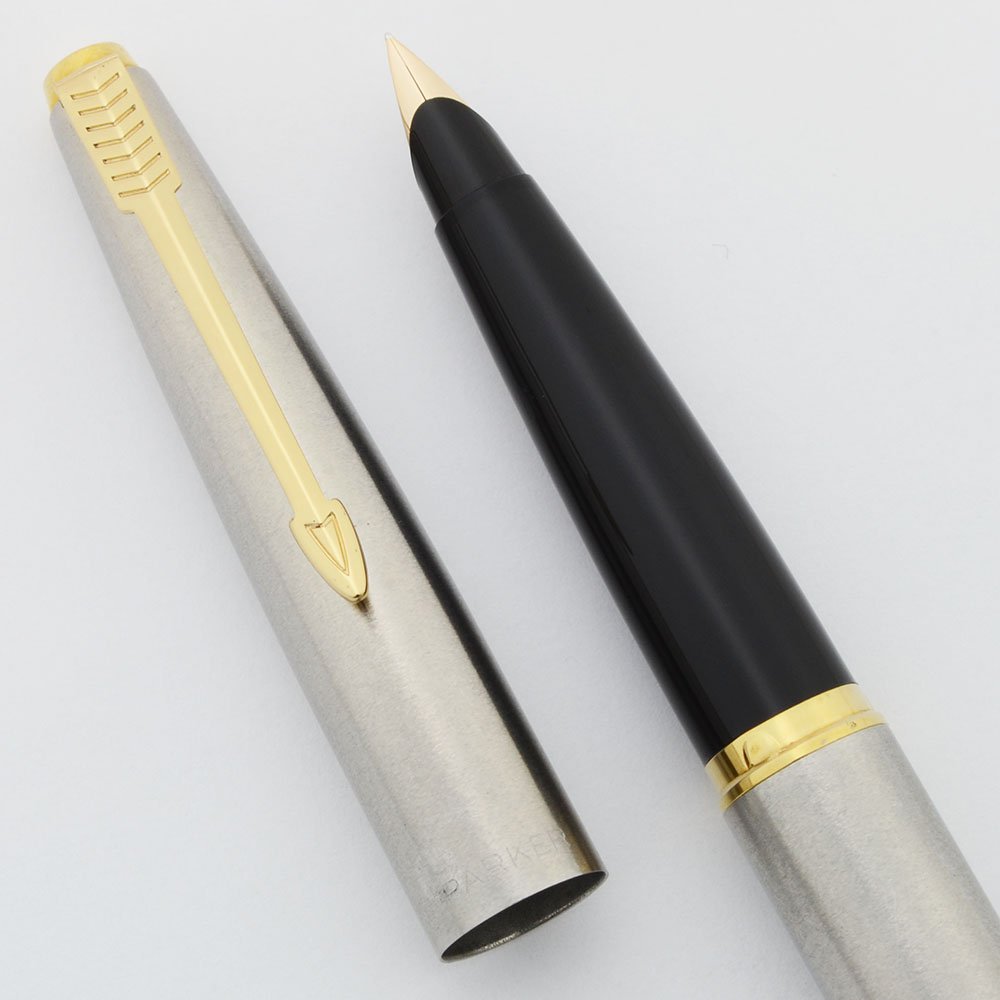 Parker 45 Fountain Pen and Pencil Set - Flighter, Gold Trim, Fine