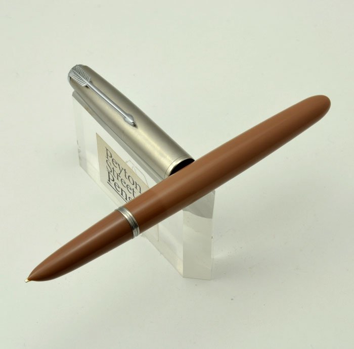 Parker 51 Aerometric Fountain Pen - Cocoa, Lustraloy Cap, 1mm
