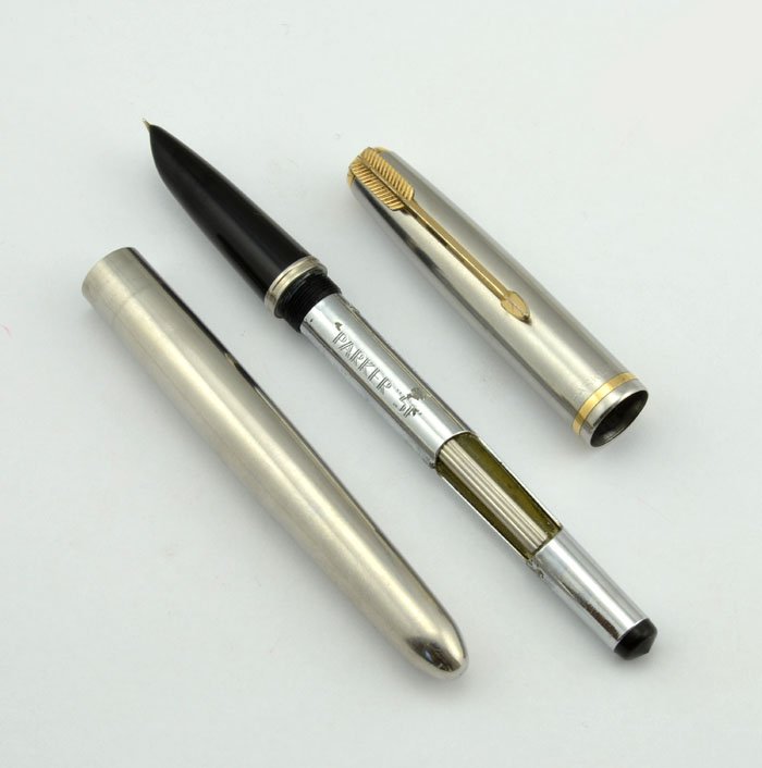 Parker 51 Flighter Aerometric Stainless Steel Fountain Pen