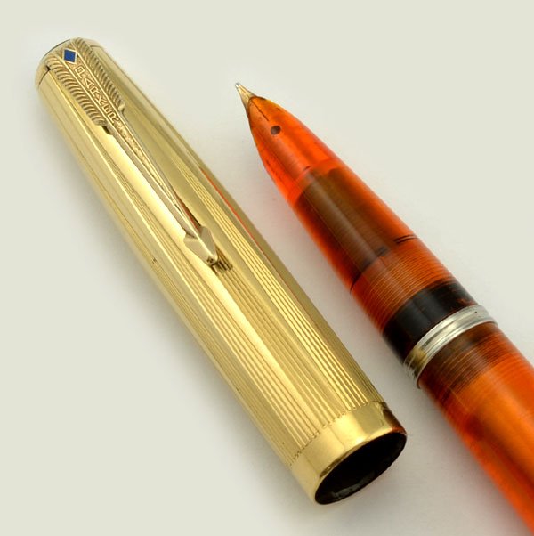 トップス 50s 60s vintage Parker Double Face Parker 51 Vacumatic 1946 (T6) - Black, Sterling Silver Cap