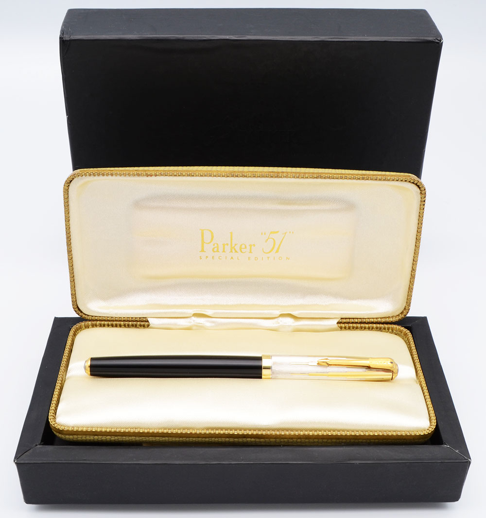 Parker Vermeil ボールペン 本体 Parker 51 Special Edition 2002 - Black w Vermeil Cap, Medium