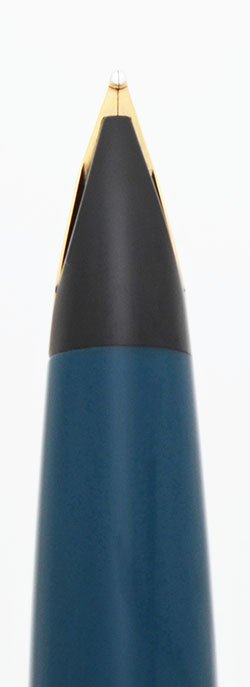 Parker 65 Fountain Pen (1960s-80s) - Teal with Lustraloy Cap, C/C,  Medium-Broad 14k Semi-Hooded Nib (Excellent +, Works Well) - Peyton Street  Pens