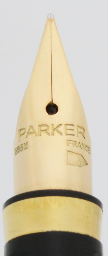 Penna Stilo PARKER 75 Flat Tappo Placca Oro 18K 750 Scrittura XF K80