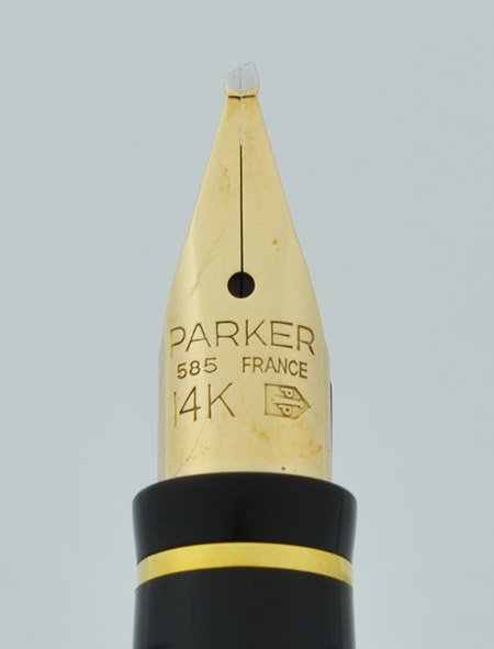 Parker 75 Custom Fountain Pen - Gold Lined Cap, Blue Lacquer, #58 