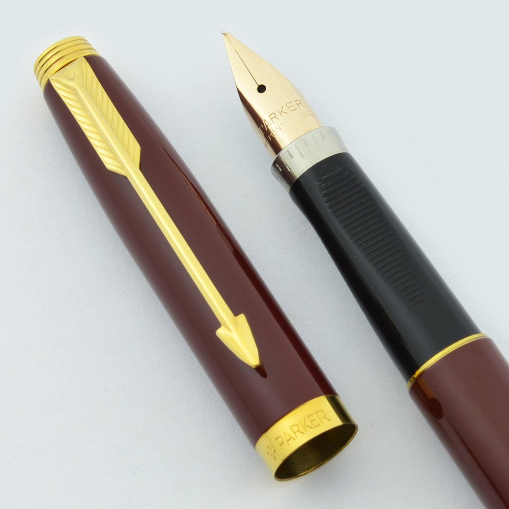 Parker 75 Fountain Pen - Burgundy Lacquer, Fine 14k Nib (Excellent