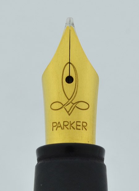 Parker Frontier Fountain Pen - Green Black, Flighter Cap, Medium Italic Nib  (Very Nice, Works Well) - Peyton Street Pens