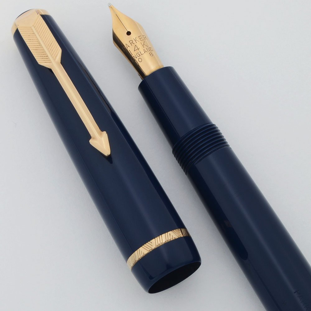 Parker Victory Mk V Fountain Pen - Aerometric, Blue, 14k Medium