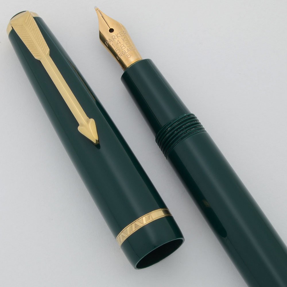 【未使用】Parker Duofold 万年筆 グリーン PARKER Duofold International Jade Green パーカー デュオフォールド