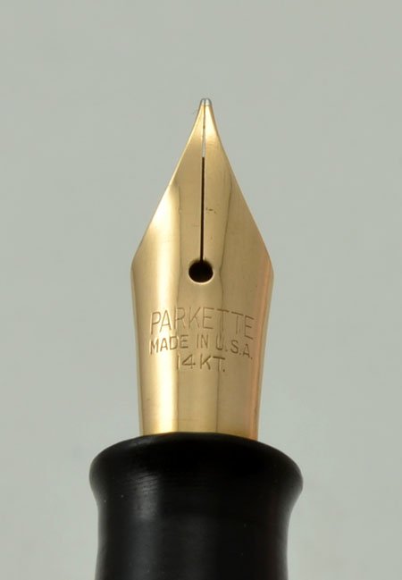 Parker Parkette Zephyr - Golden Brown Marble, Flexible 14k Fine