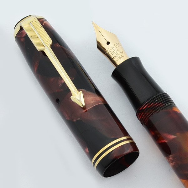 Parker Vacumatic Fountain Pen - Junior, Burgundy Marble, Lockdown