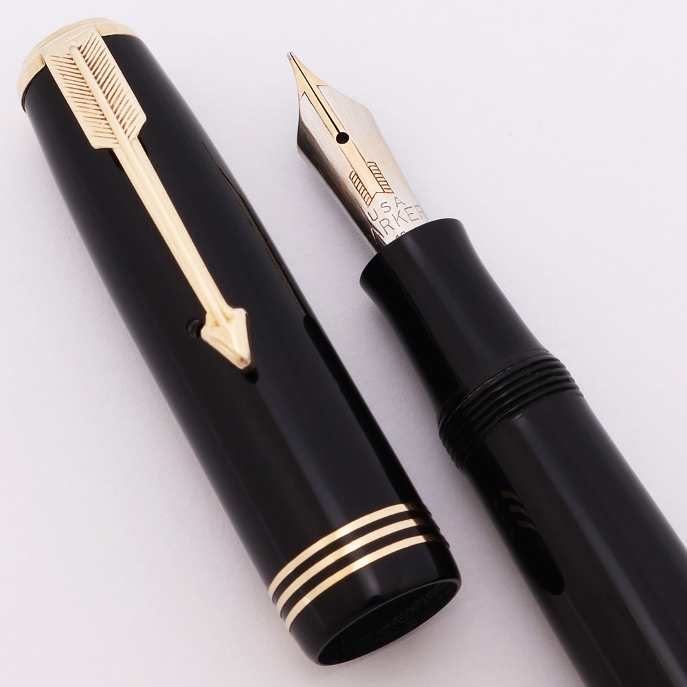 Parker Vacumatic Standard Fountain Pen (1933-34) - Black, Lockdown