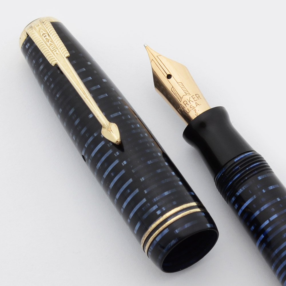 Parker Vacumatic Junior Fountain Pen (1939) - Double Jewel, Azure Blue ...