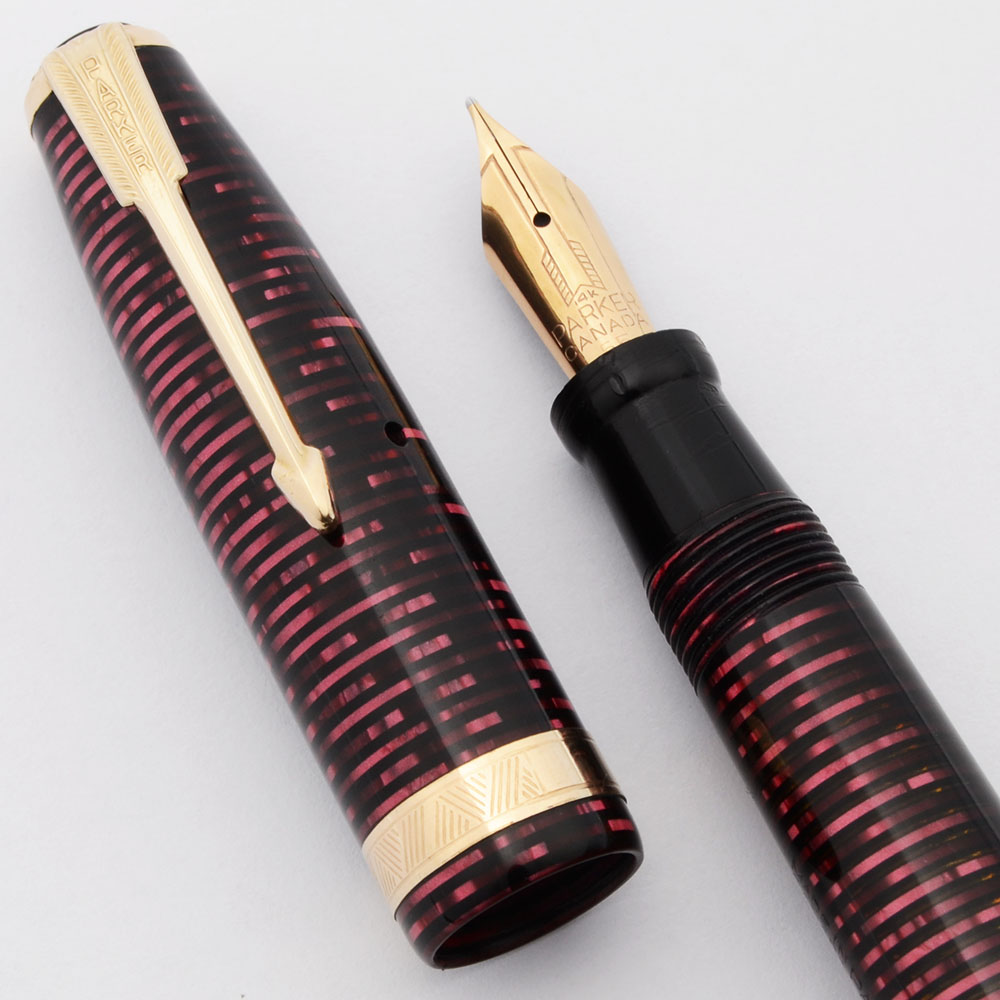 Parker Vacumatic Major Fountain Pen (1953, Canada) - Burgundy