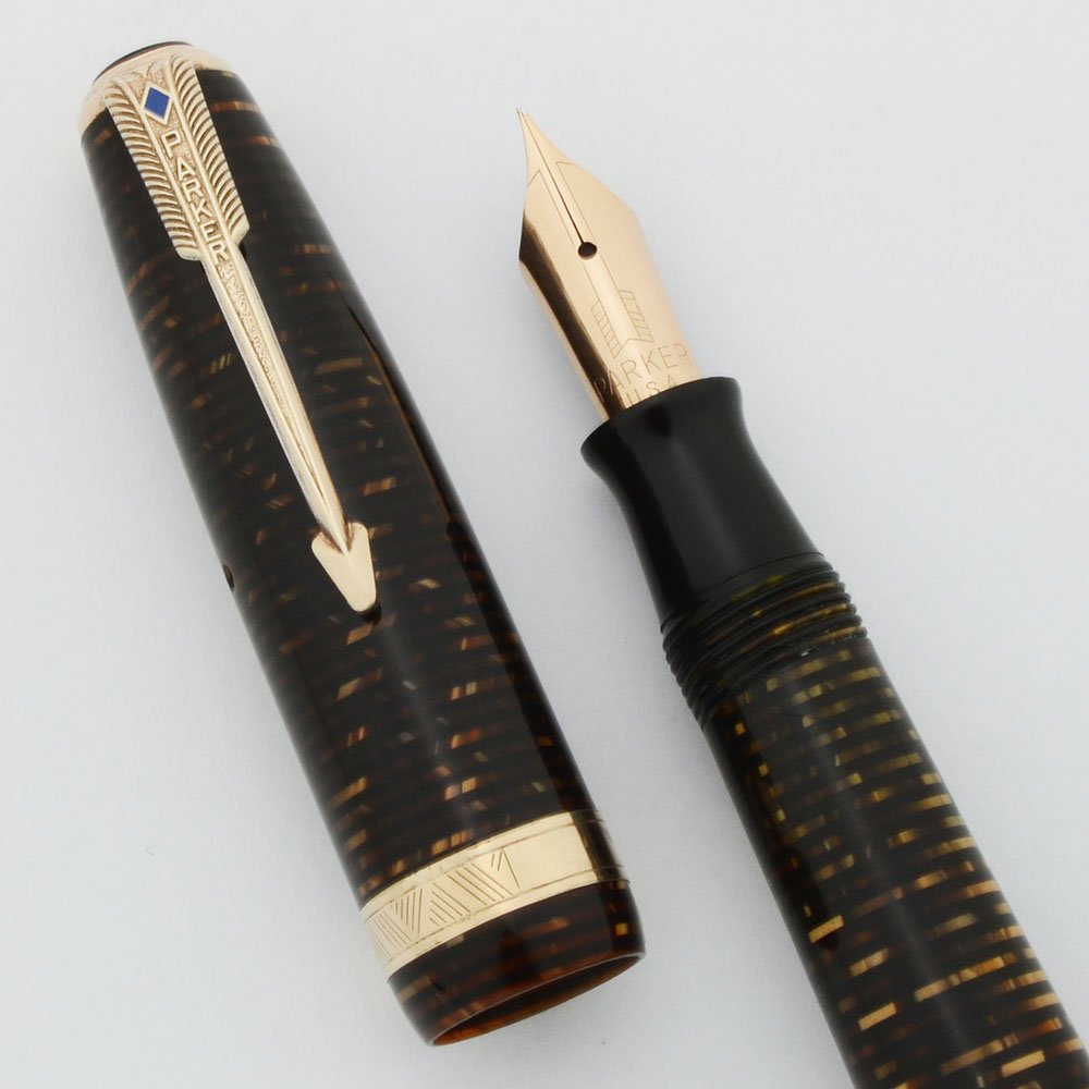 Parker Vacumatic Major Fountain Pen (1941) - Golden Pearl, Upside