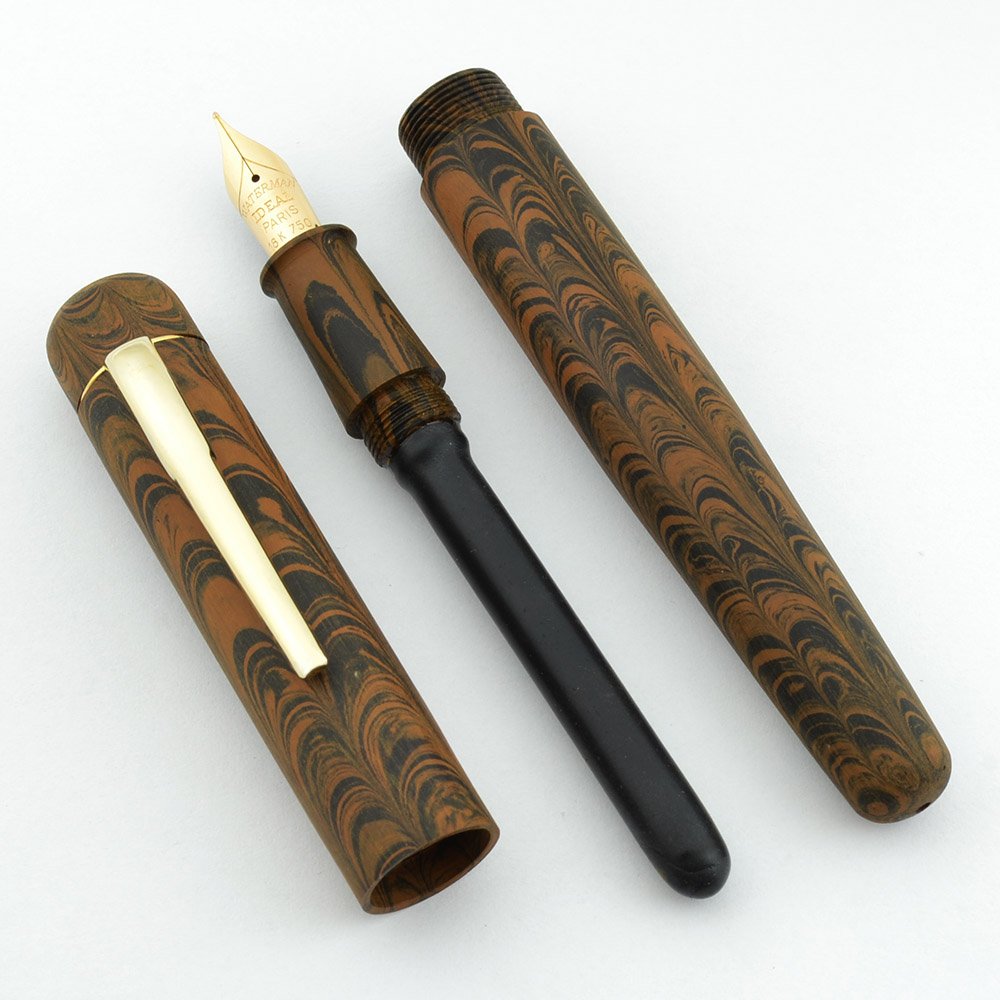 Ranga Ebonite 4cs - 18k Waterman Medium-Fine Nib, Bakul Brown