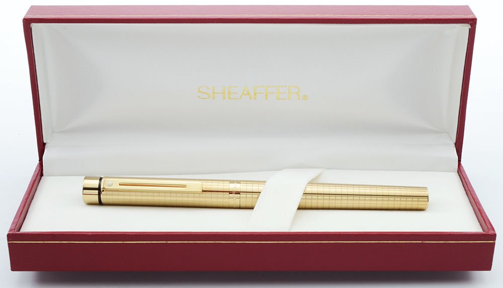 Sheaffer Targa 1007 Fountain Pen - Gold Plated Geometric, Various Steel  Nibs (New Old Stock) - Peyton Street Pens