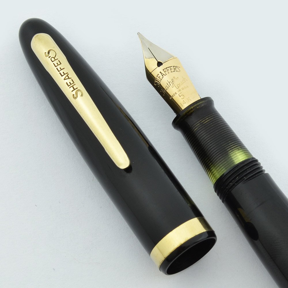 SHEAFFER - 万年筆　　SHEAFFER Sheaffer Admiral Touchdown - Black, 14k Feather Touch Fine