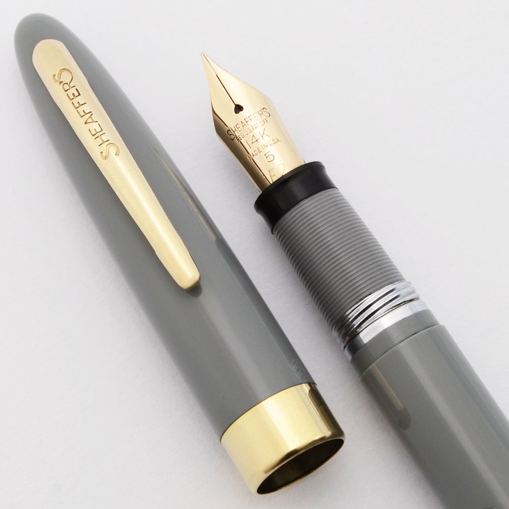 Sheaffer Admiral Snorkel Fountain Pen (1952-59) - Grey, Fine F2 #5 