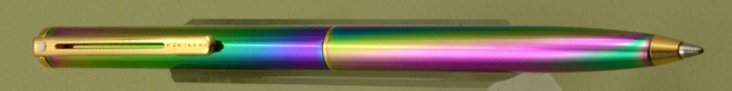 Sheaffer Agio Ballpoint Pen - Rainbow with Gold Trim