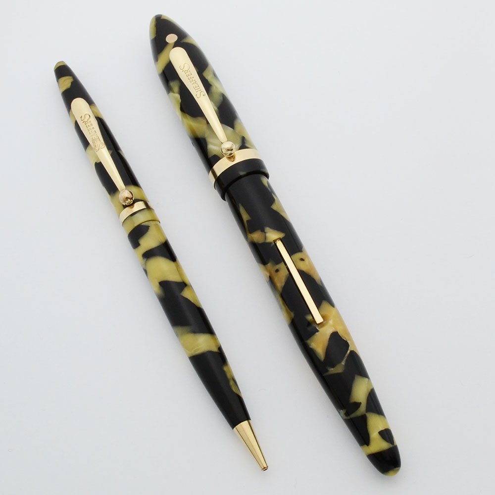 Sheaffer Balance Lifetime Fountain Pen Set (1930) - Long Humped Clip, Long  Slender, Jade, Fine Lady Lifetime Nib (Excellent, Restored)