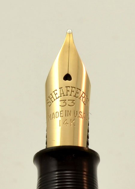 Sheaffer Craftsman - Brown Striated, Medium 33 Nib (Excellent