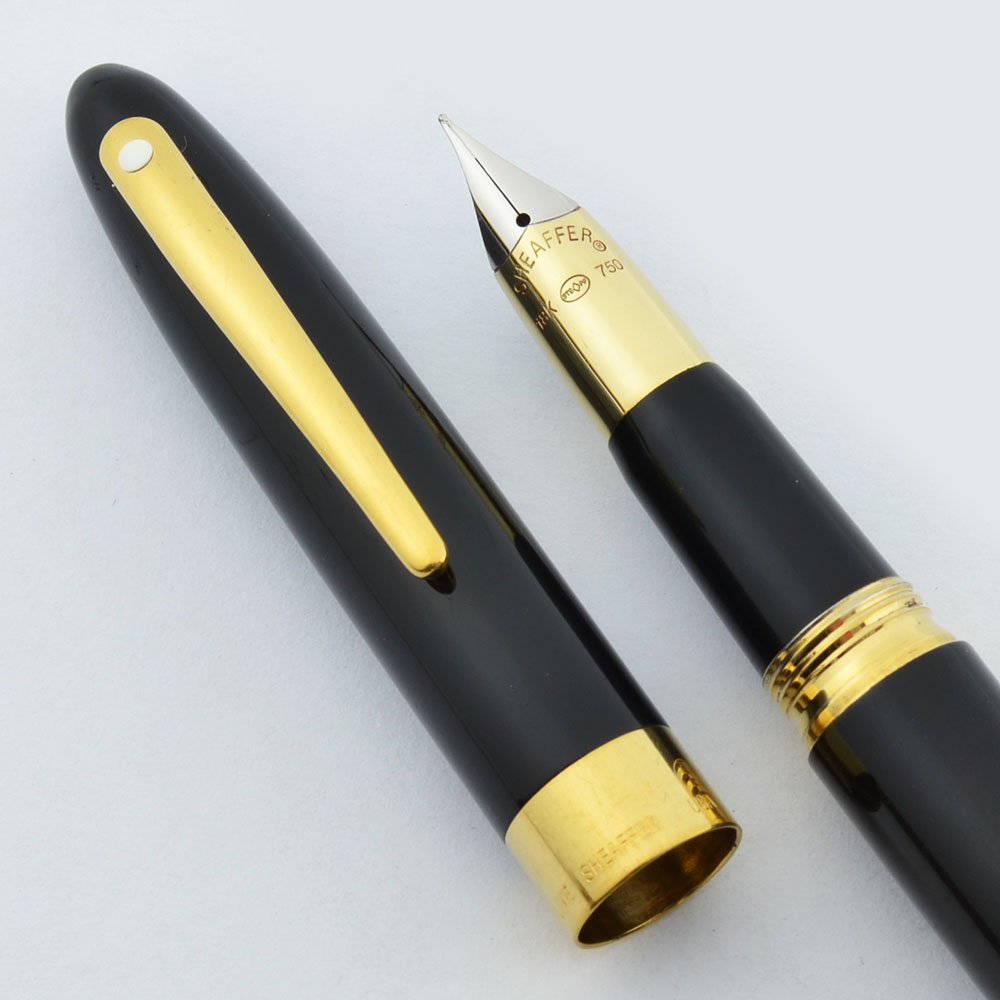 Sheaffer Crest (Reissue) Fountain Pen - #591 Black Lacquer, Fine