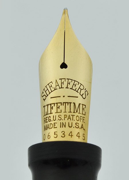 Sheaffer Lifetime Flat Top Fountain Pen - Oversized, Black & Pearl