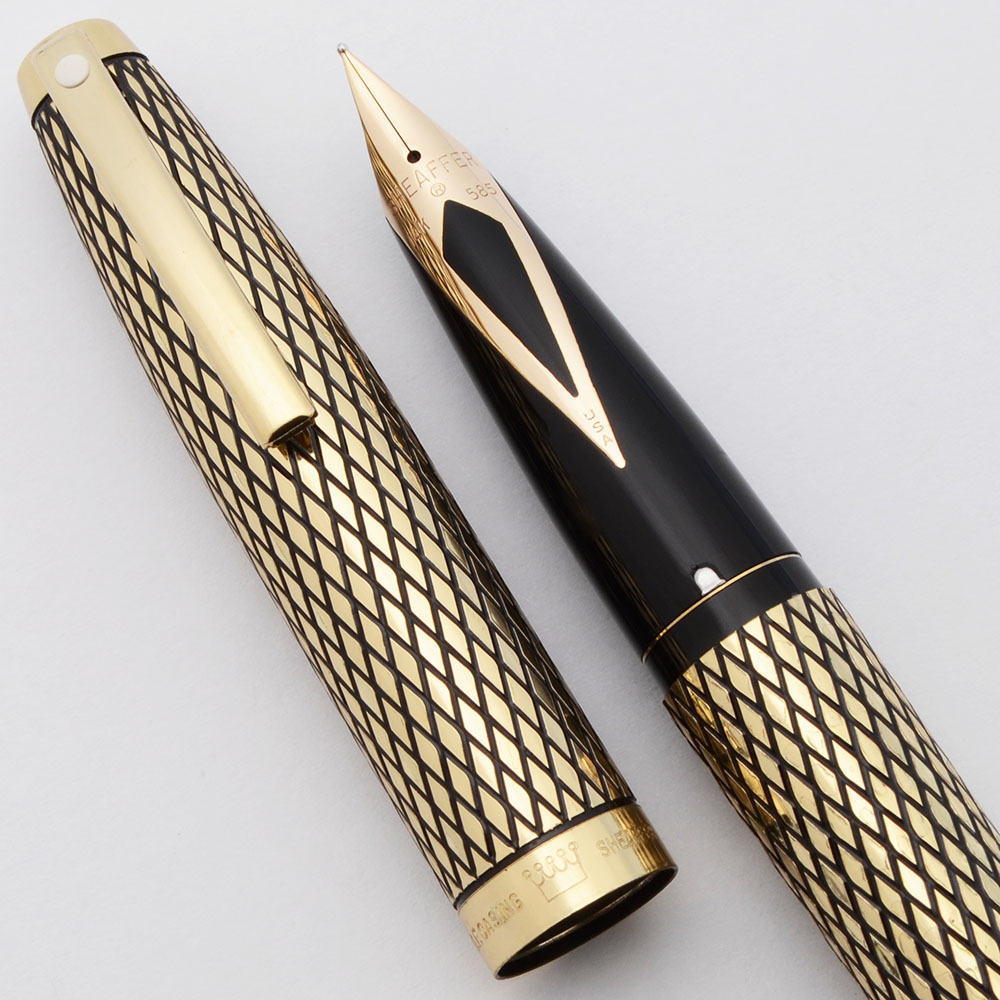 SHEAFFER シェーファー インペリアル 14K G.F. ゴールドフィルド Sheaffer Imperial Sovereign Fountain Pen - 14k GF Diamond Design