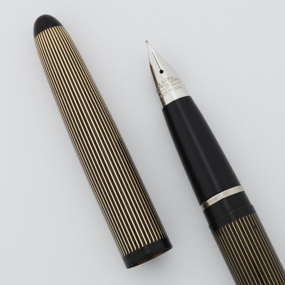シェーファー　万年筆　Lady Sheaffer Skripsert III Lady Sheaffer III Skripsert 1960s - Corduroy (Black and Gold
